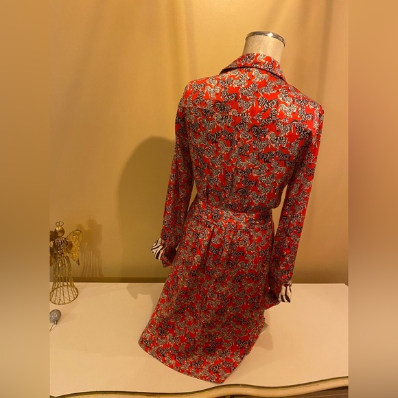 JB by Julie Brown Red and Black Fun zebra 🦓 Long Sleeve Dress with 2 pockets - Picture 5 of 8